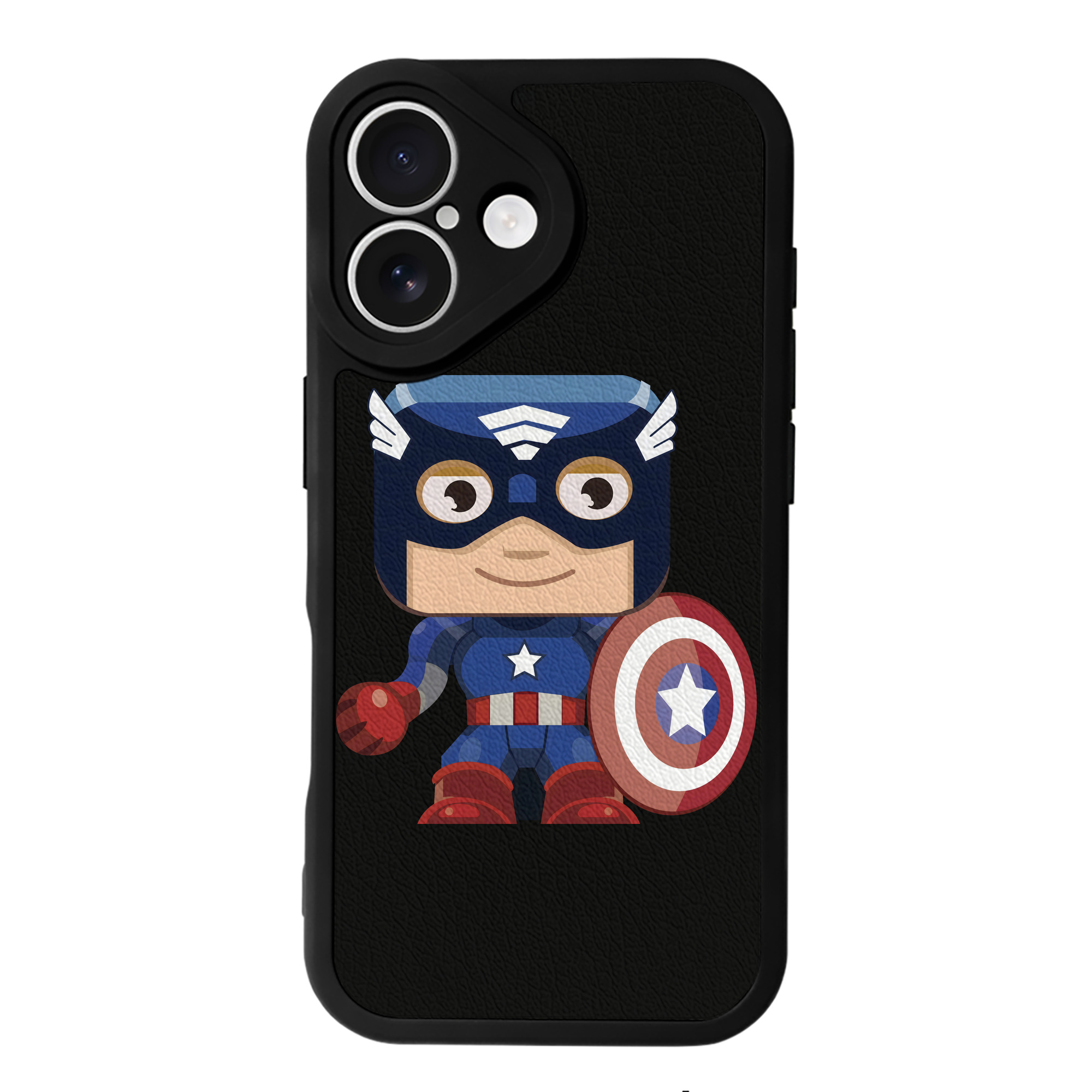 （画像用） アベンジャーズ The Avengers 【iPhone 16シリーズ対応】シリコンスマホケース（レザー調） 材質：シリコン
